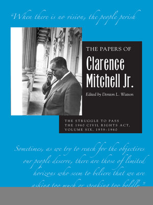 cover image of The Papers of Clarence Mitchell Jr., Volume VI